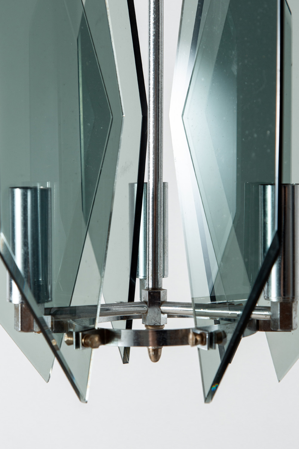 Pendant Lamp in Glass and Metal