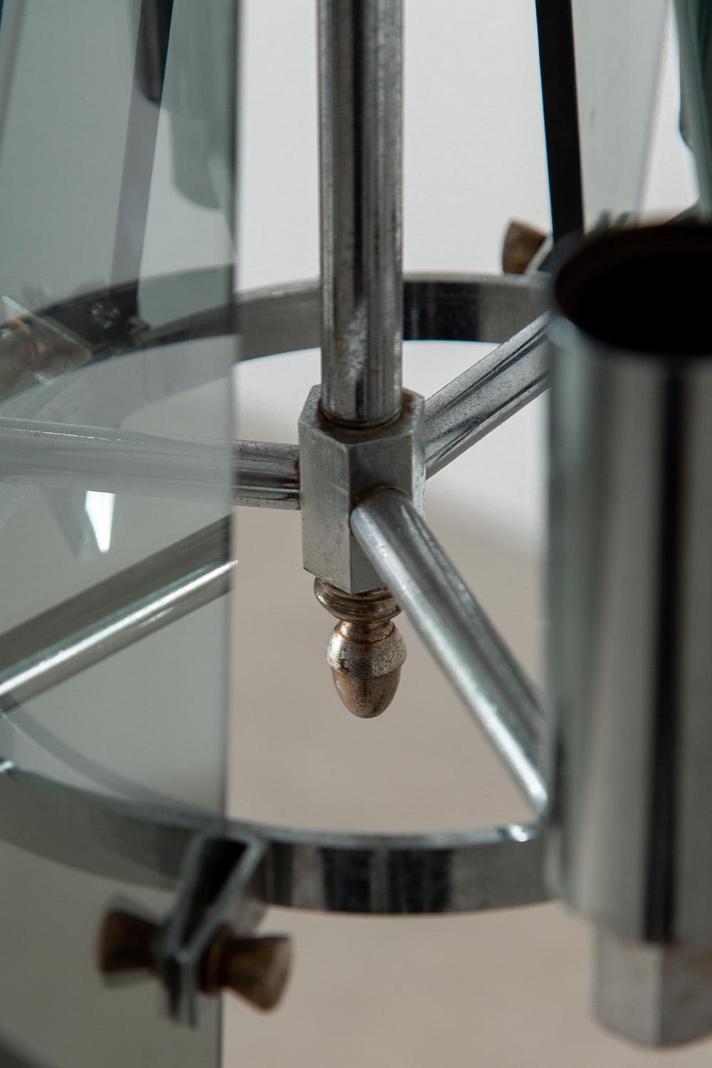 Pendant Lamp in Glass and Metal