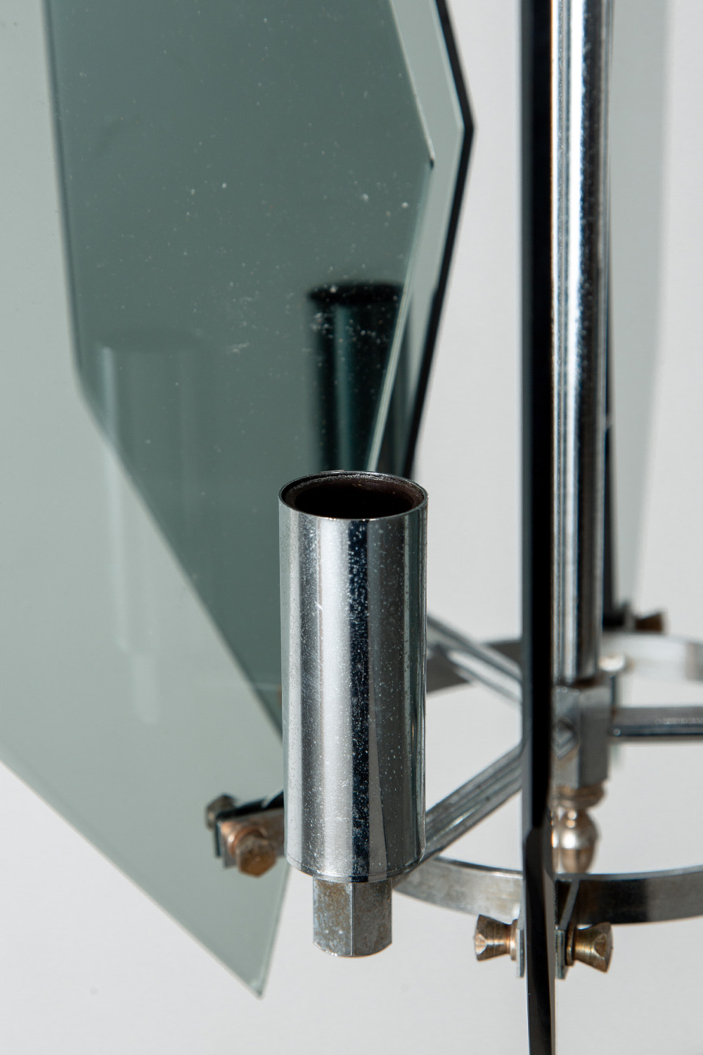 Pendant Lamp in Glass and Metal