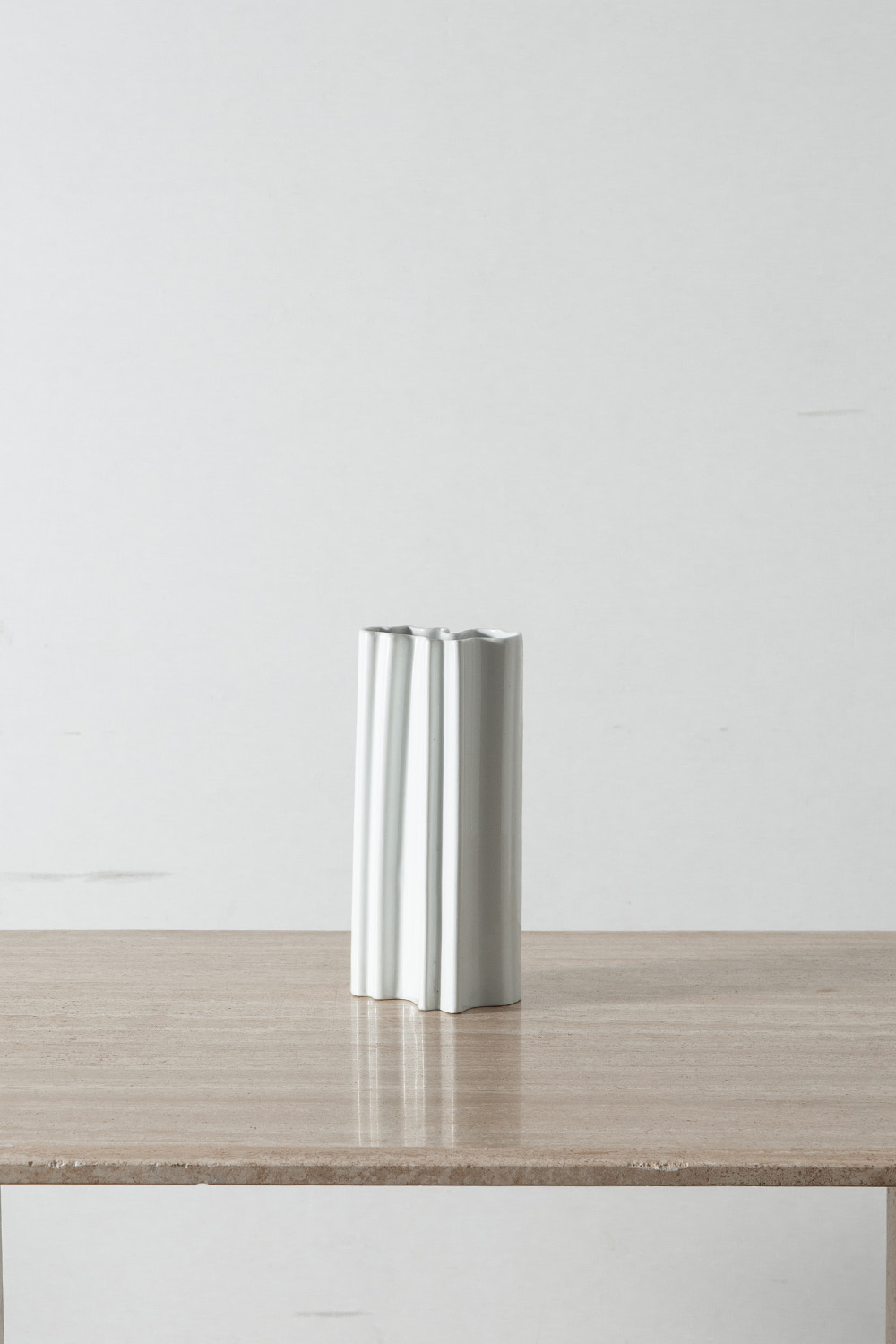 Flower Vase for Nooman in Ceramic and White