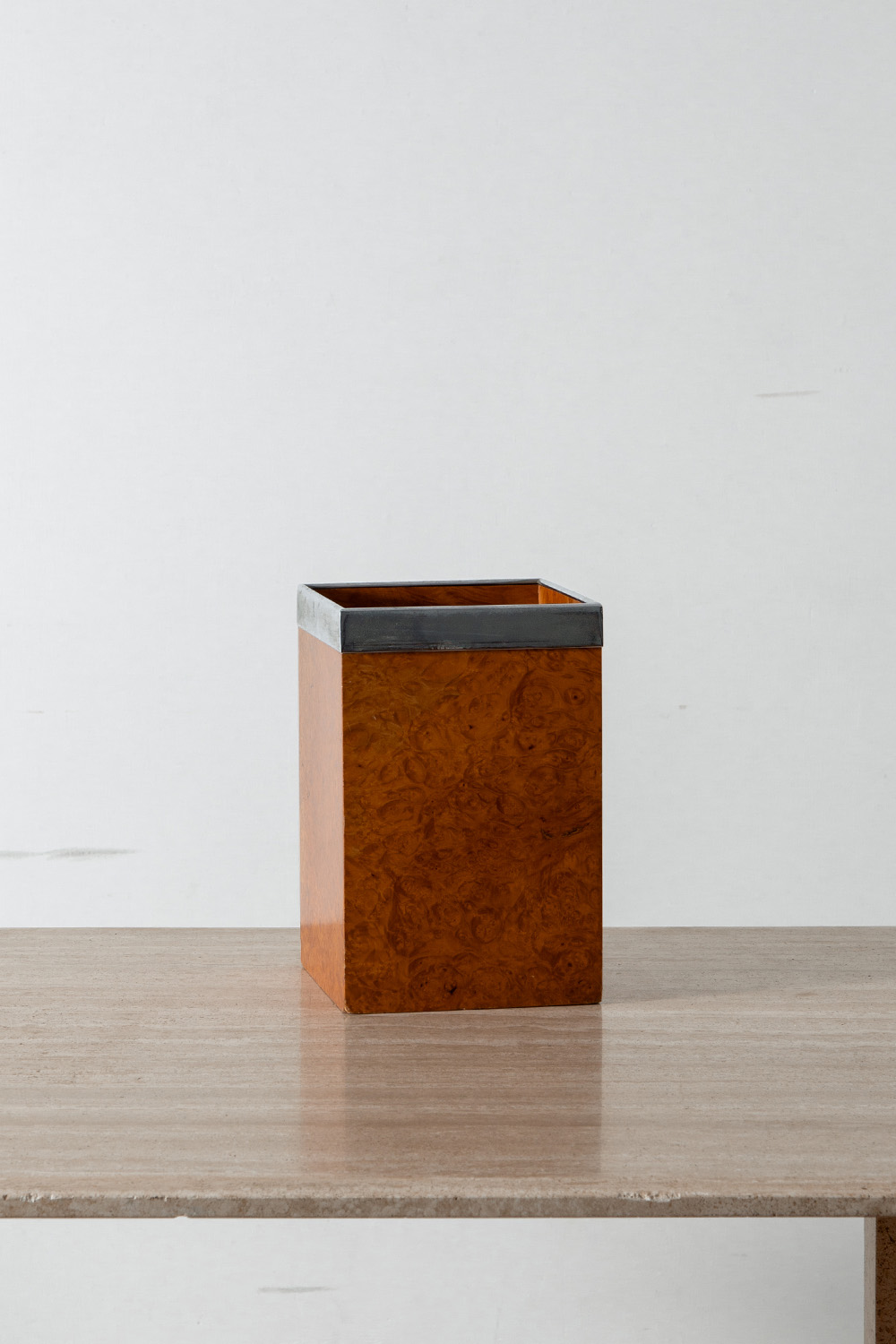Trash Box in Plywood and Chrome