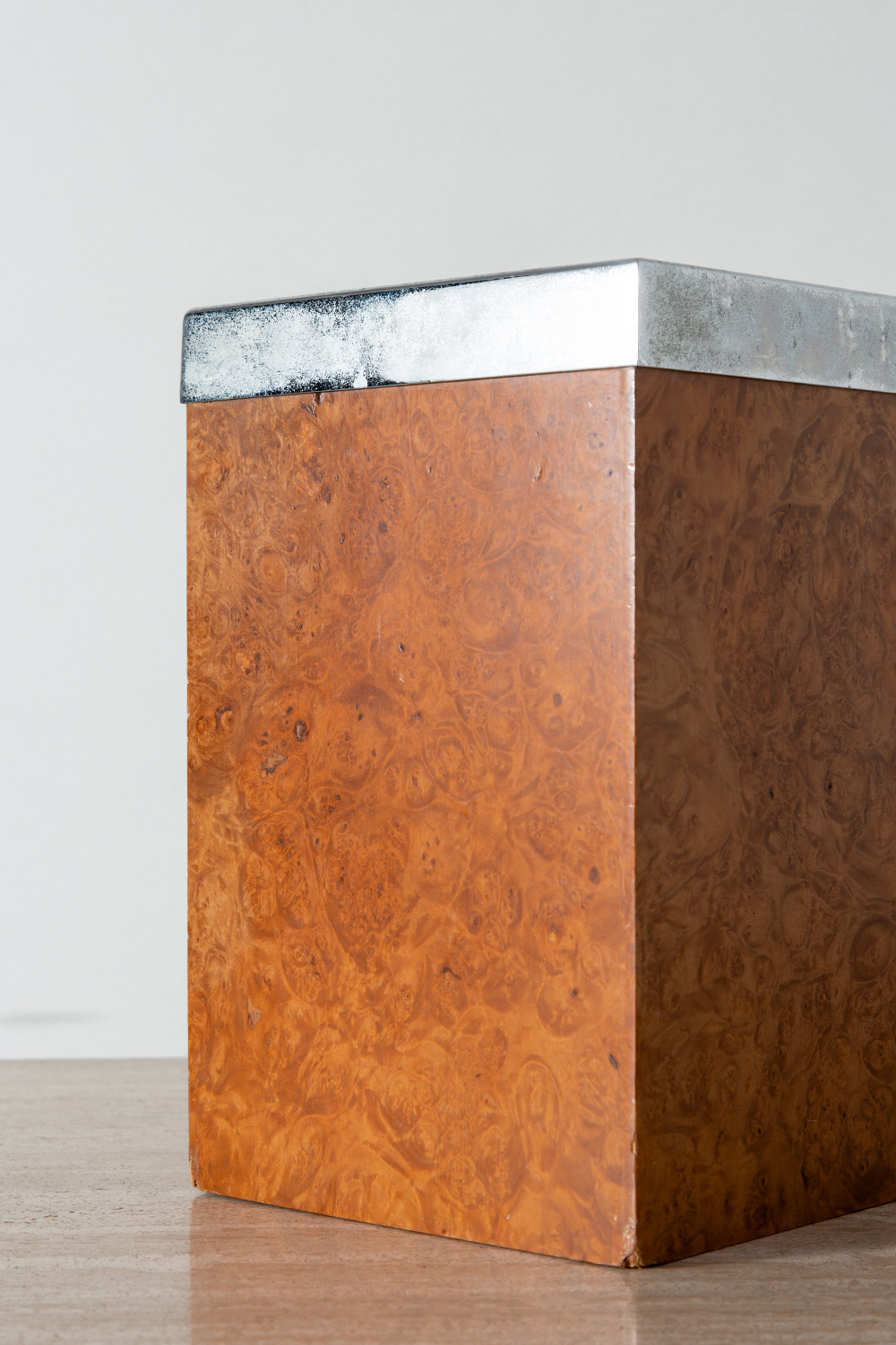 Trash Box in Plywood and Chrome