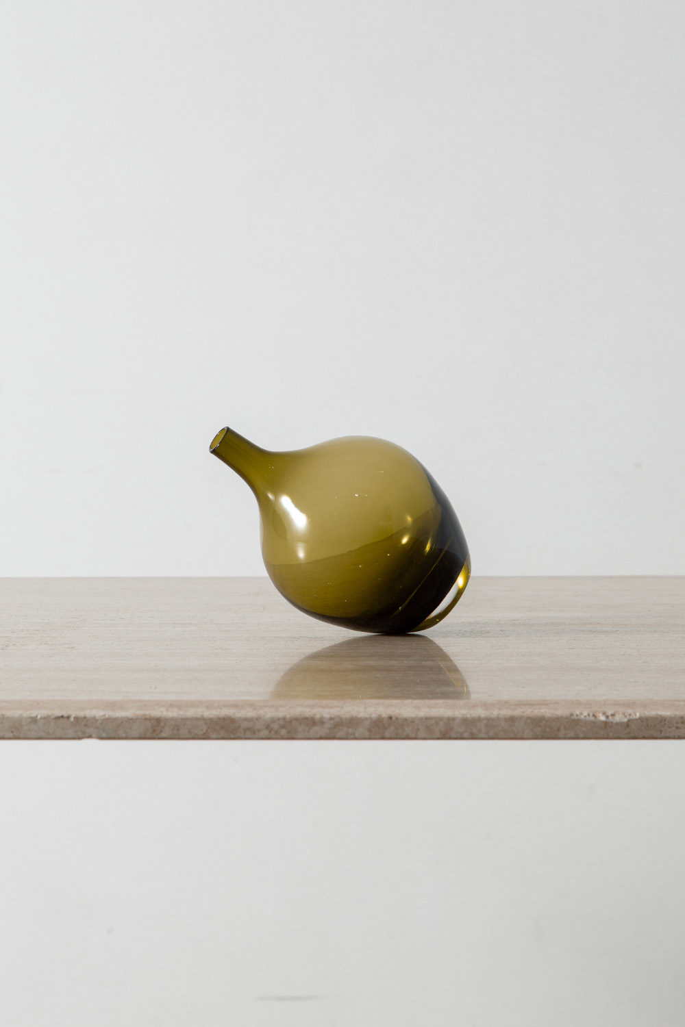 Flower Vase in Green and Glass