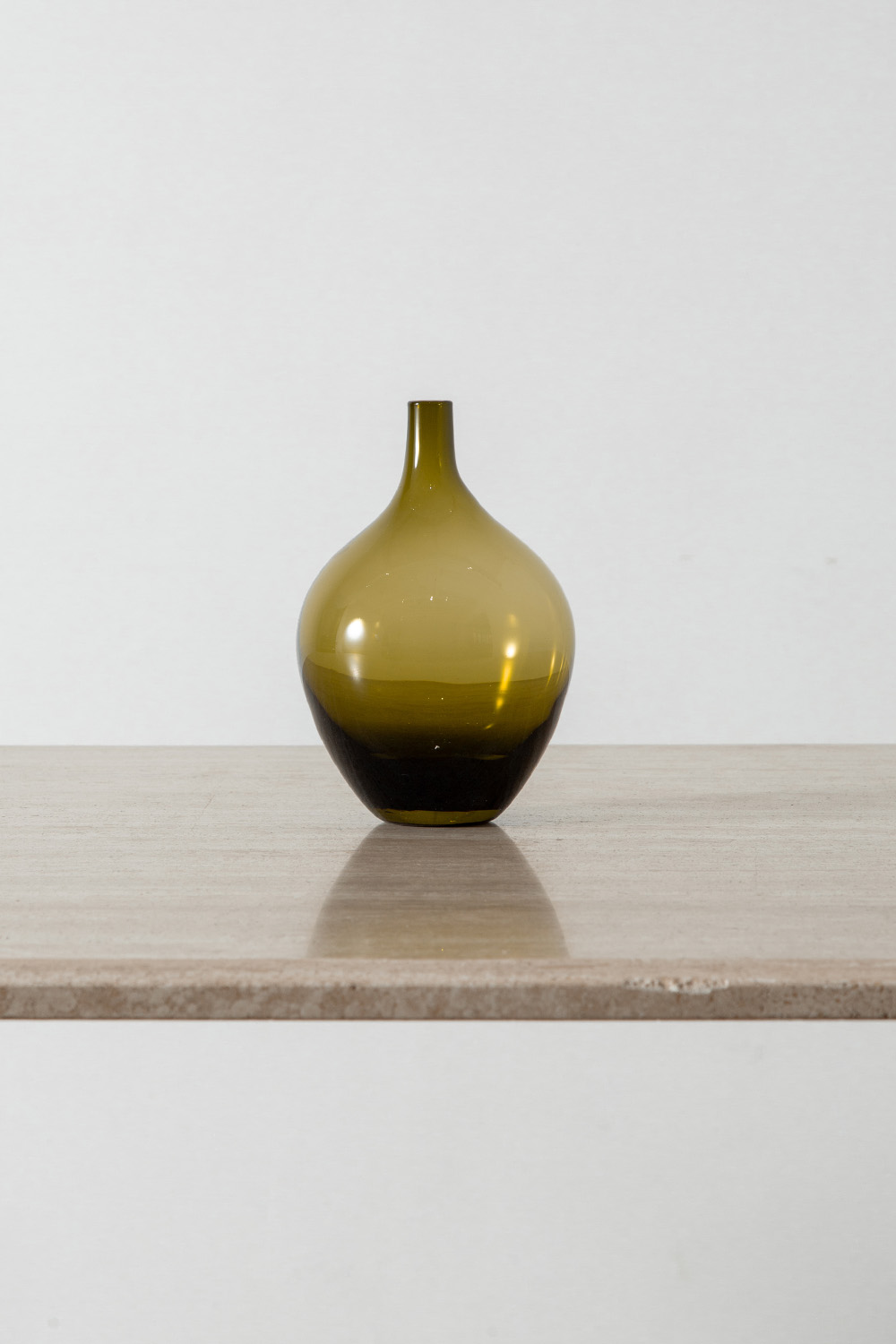 Flower Vase in Green and Glass