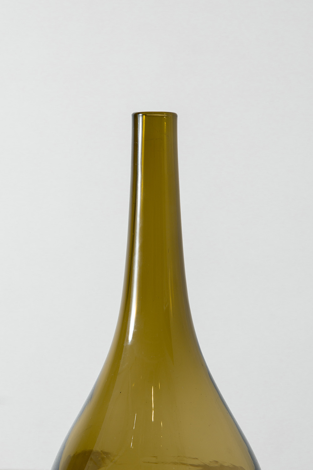 Flower Vase in Green and Glass