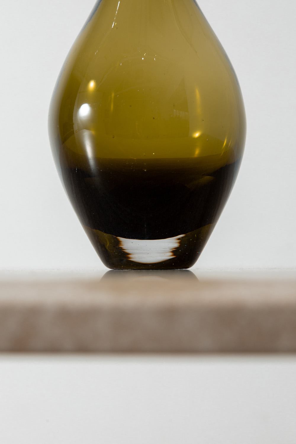 Flower Vase in Green and Glass