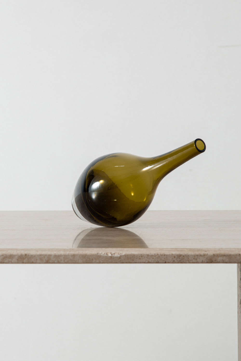 Flower Vase in Green and Glass