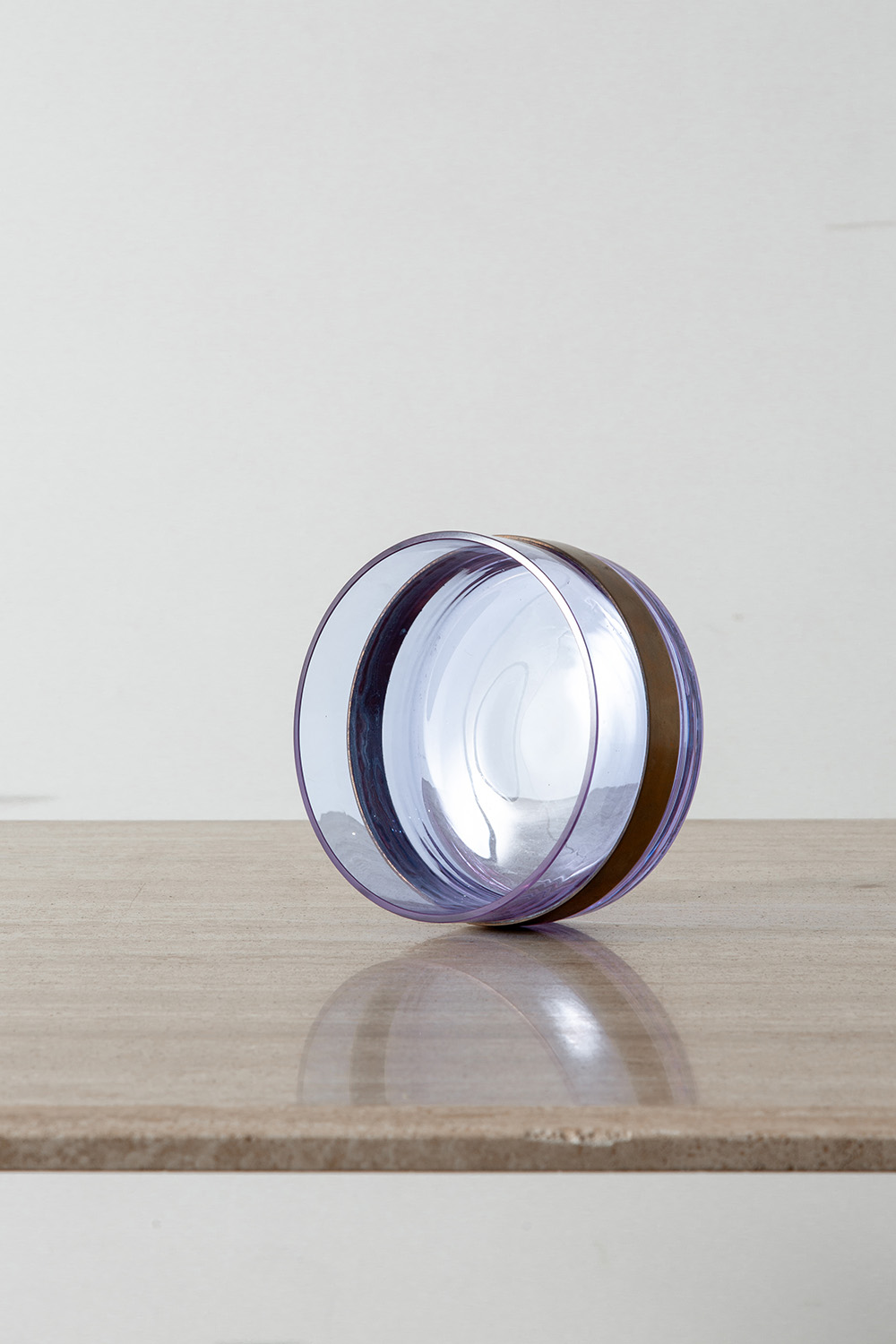 Vintage Bowl in Brass and purple