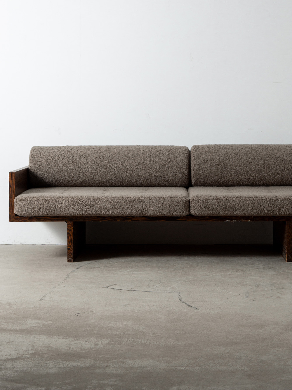 3 Seater Sofa by Hein Stolle in Wenge and Fabric