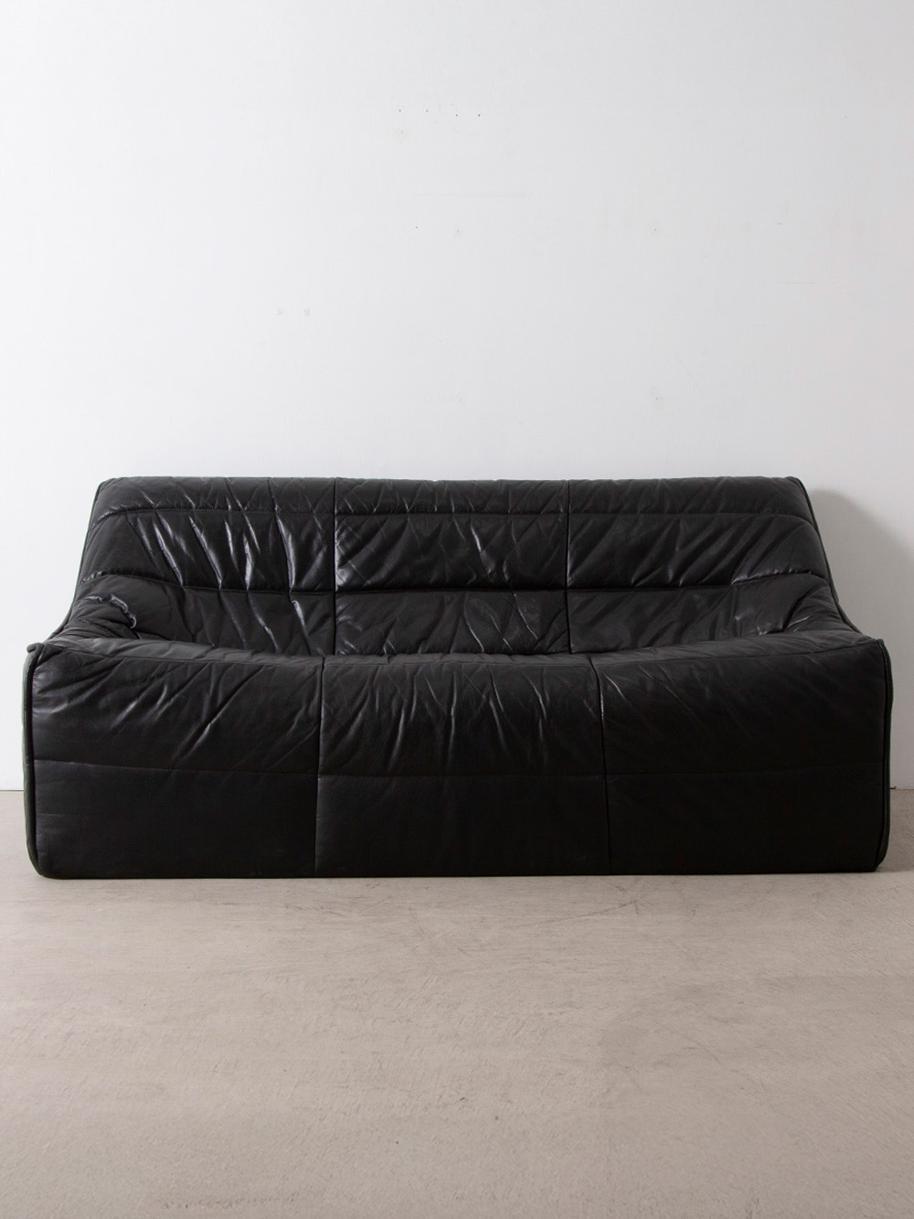 Two Seater Sofa for Ligne Roset in Black Leather