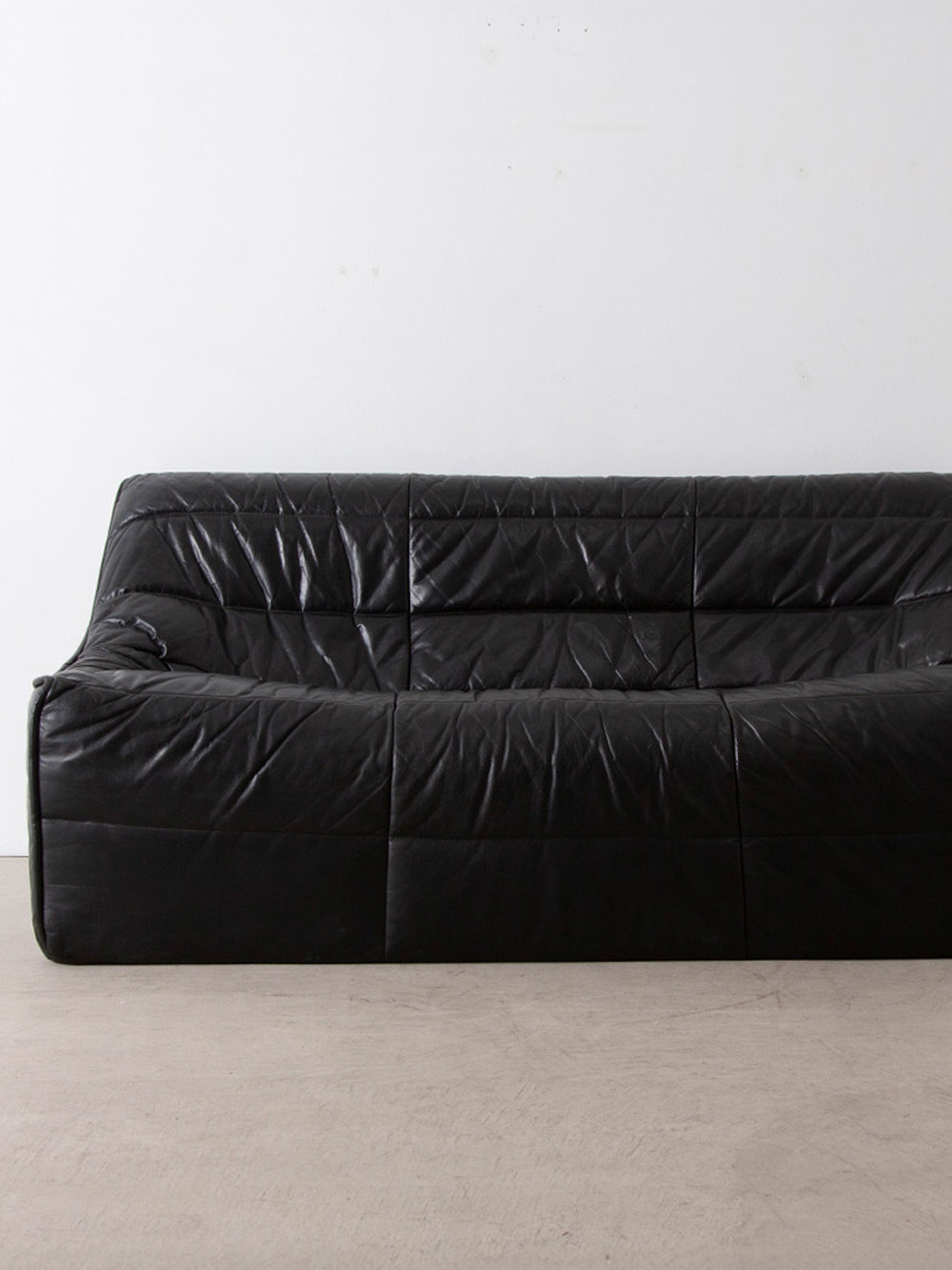 Two Seater Sofa for Ligne Roset in Black Leather