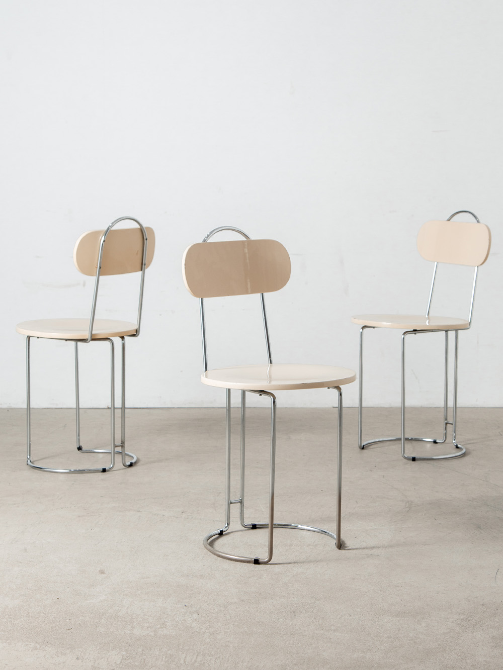 Dining Chair in Wood and Chrome