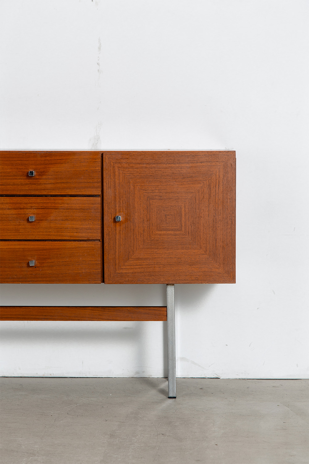 Sideboard in Wood and Aluminum
