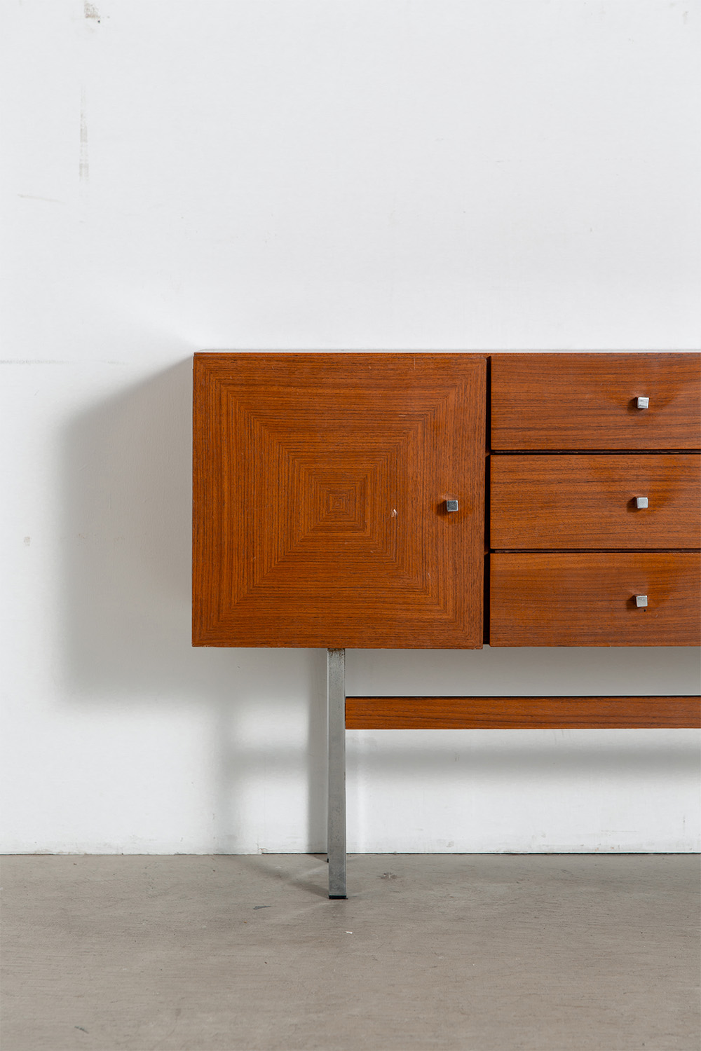 Sideboard in Wood and Aluminum
