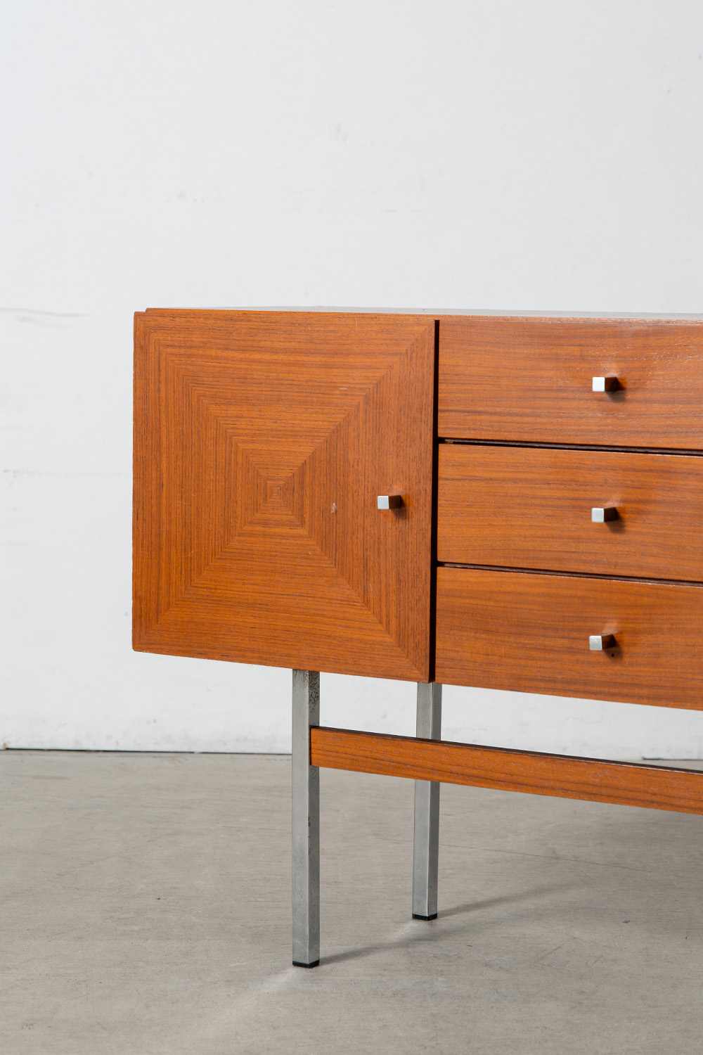 Sideboard in Wood and Aluminum