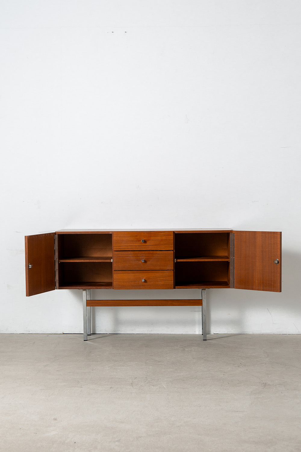 Sideboard in Wood and Aluminum