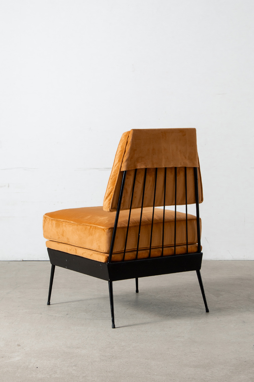 Lounge Chair in Fabric and Steel
