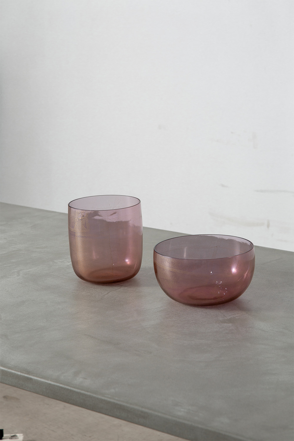 Vintage Bowl in Glass and Purple