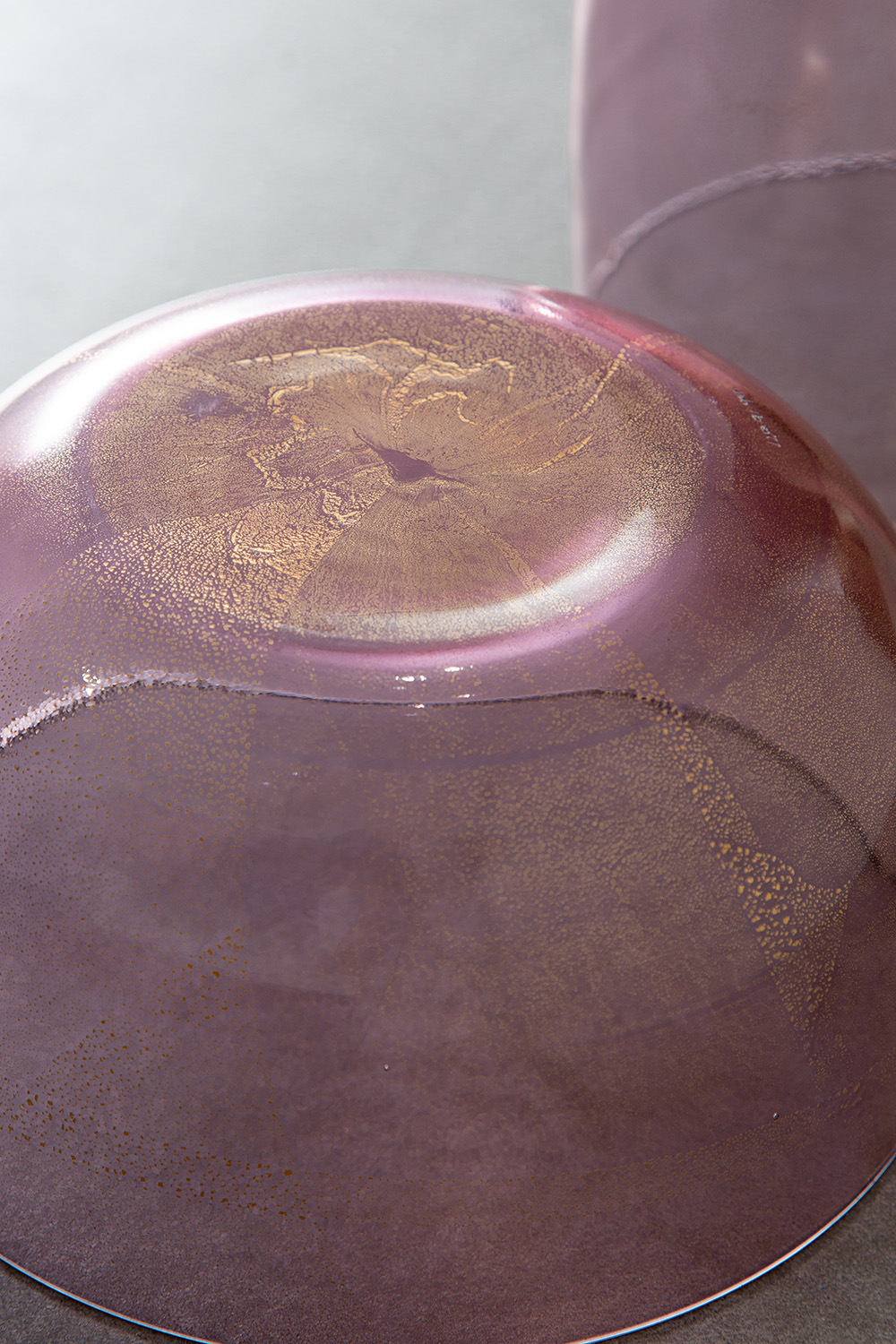 Vintage Bowl in Glass and Purple