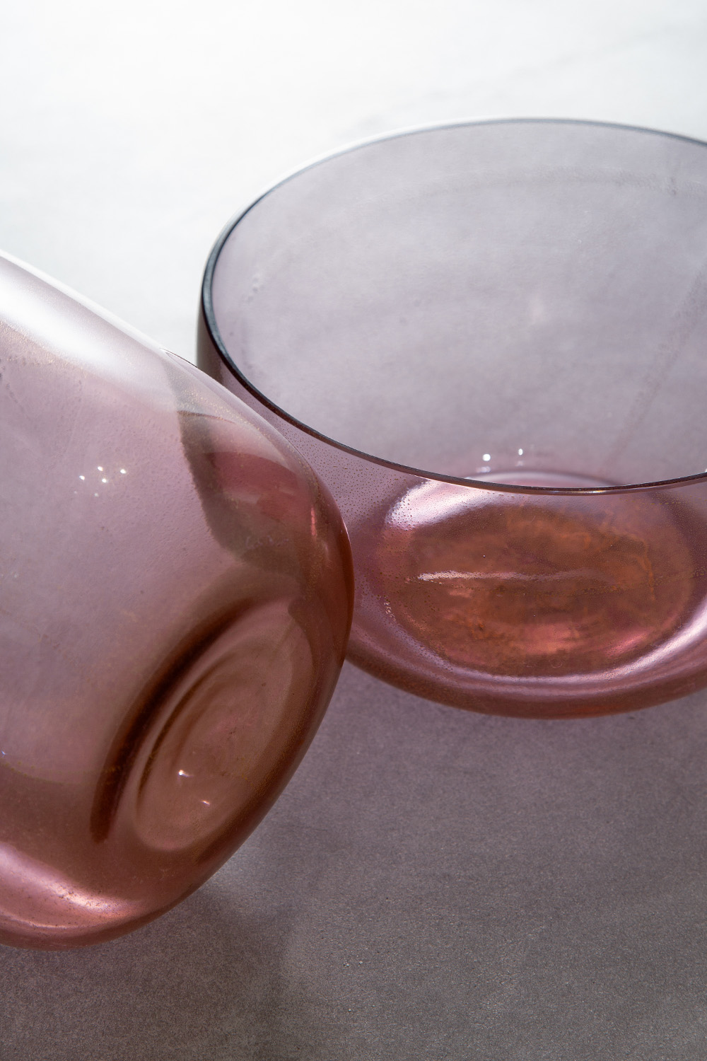 Vintage Bowl in Glass and Purple