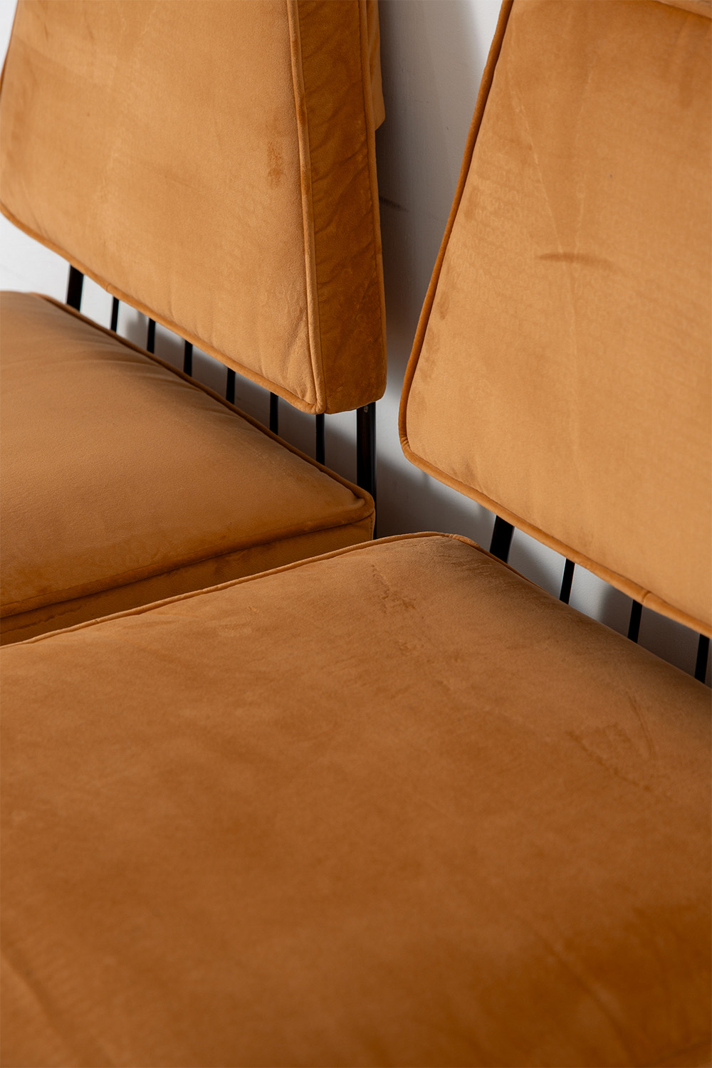 Lounge Chair in Fabric and Steel