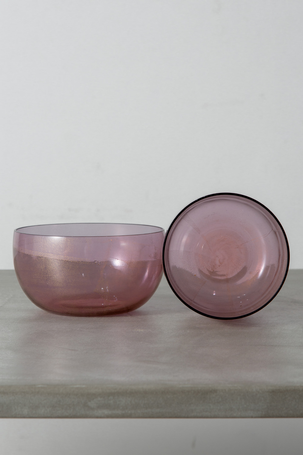Vintage Bowl in Glass and Purple