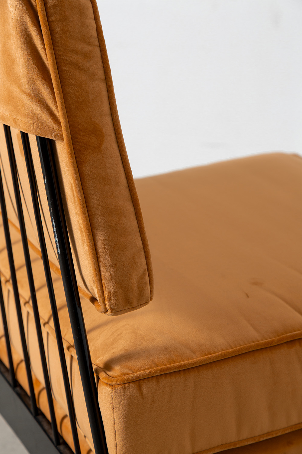 Lounge Chair in Fabric and Steel