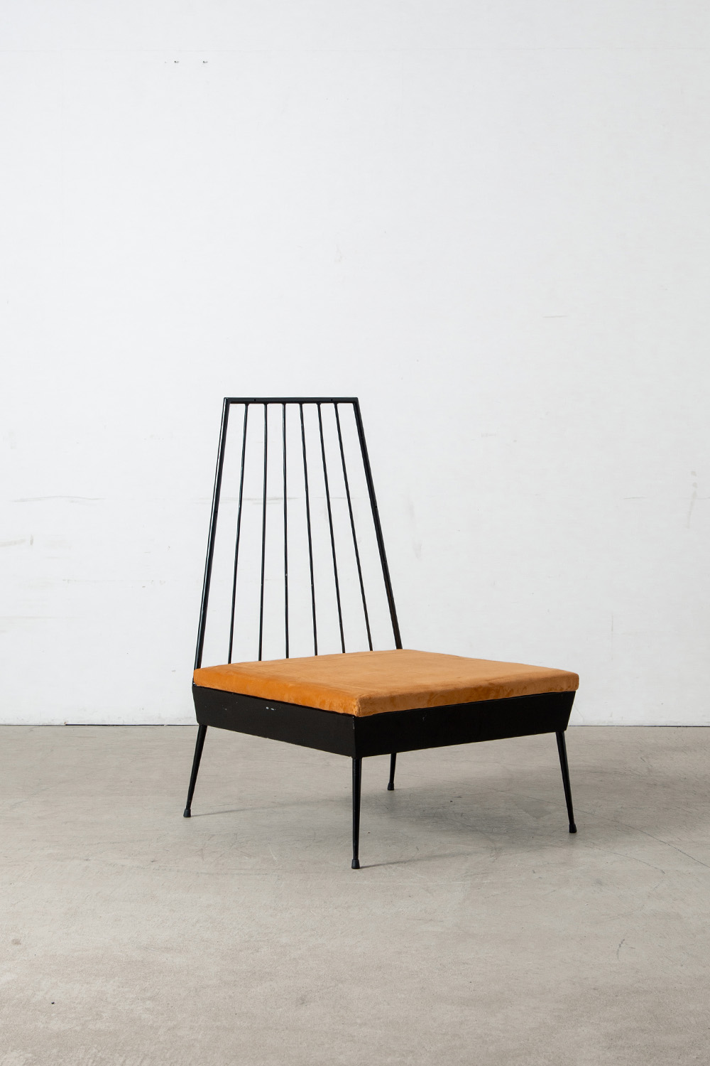 Lounge Chair in Fabric and Steel