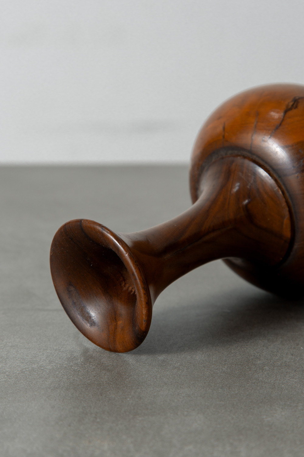 Vintage Flower Vase in Wood