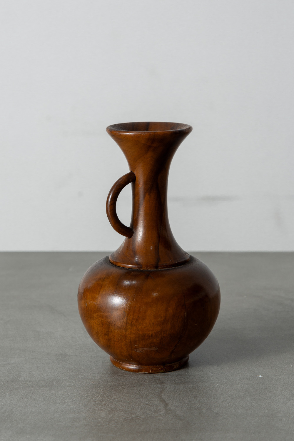 Vintage Flower Vase in Wood