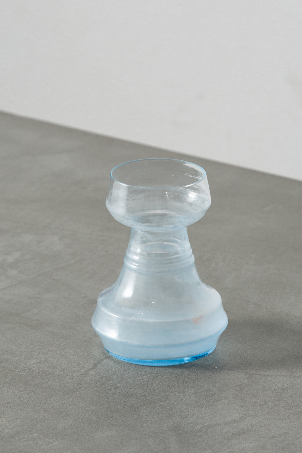 Flower Vase in Glass and Powder Blue
