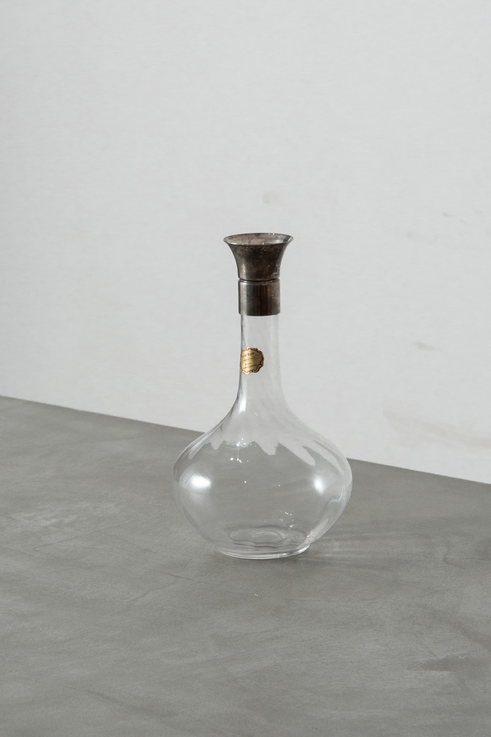 Flower Vase in Glass and Chrome