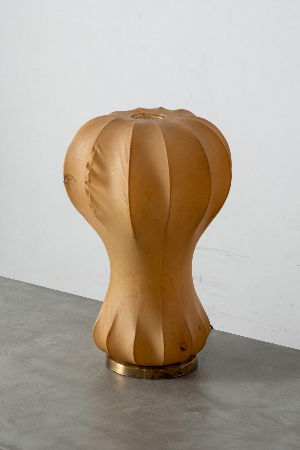 Castiglioni Style Cocoon Floor or Table Lamp in Resin and Brass