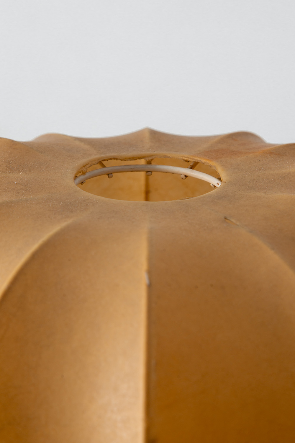 Castiglioni Style Cocoon Floor or Table Lamp in Resin and Brass