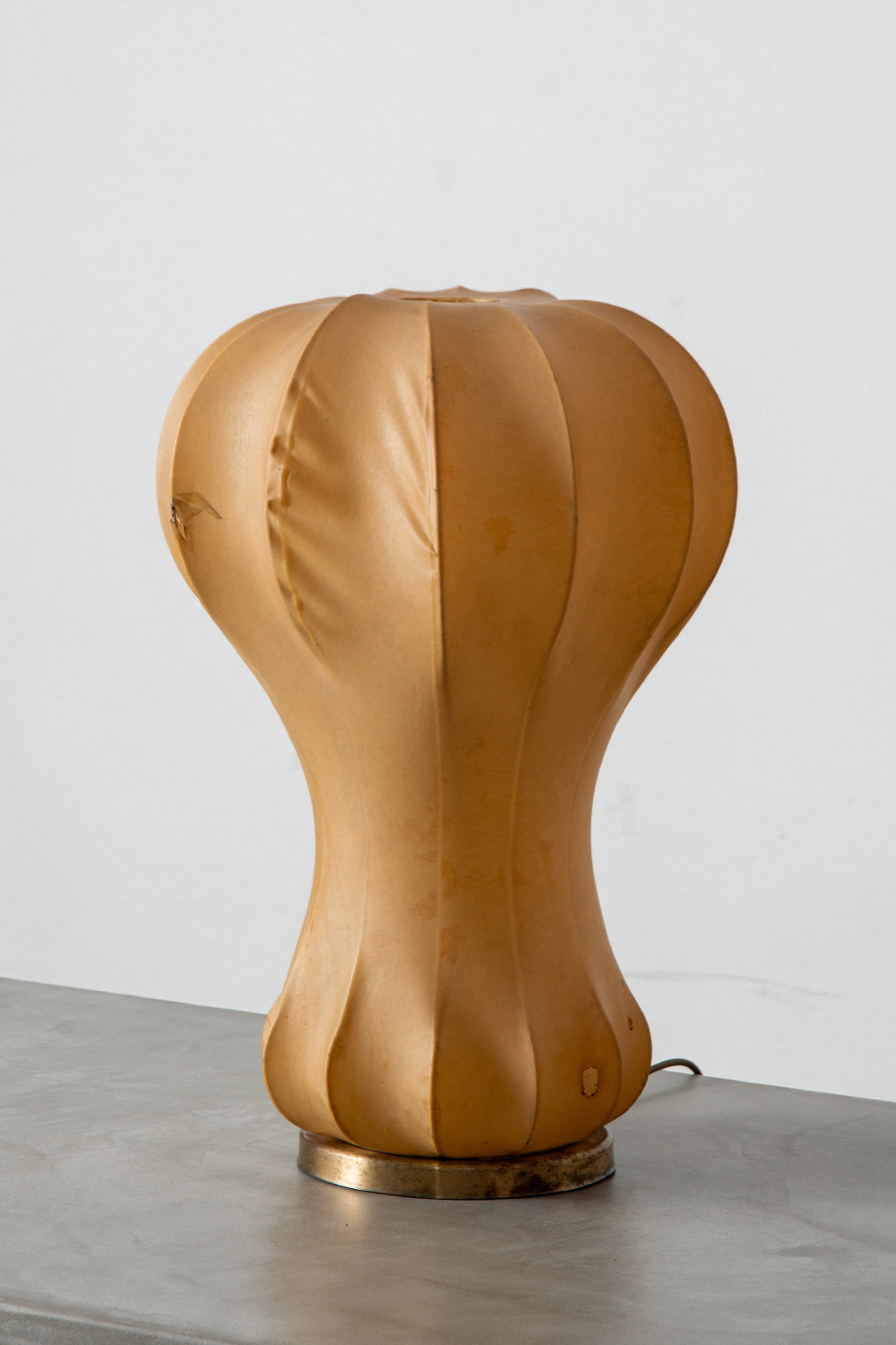 Castiglioni Style Cocoon Floor or Table Lamp in Resin and Brass