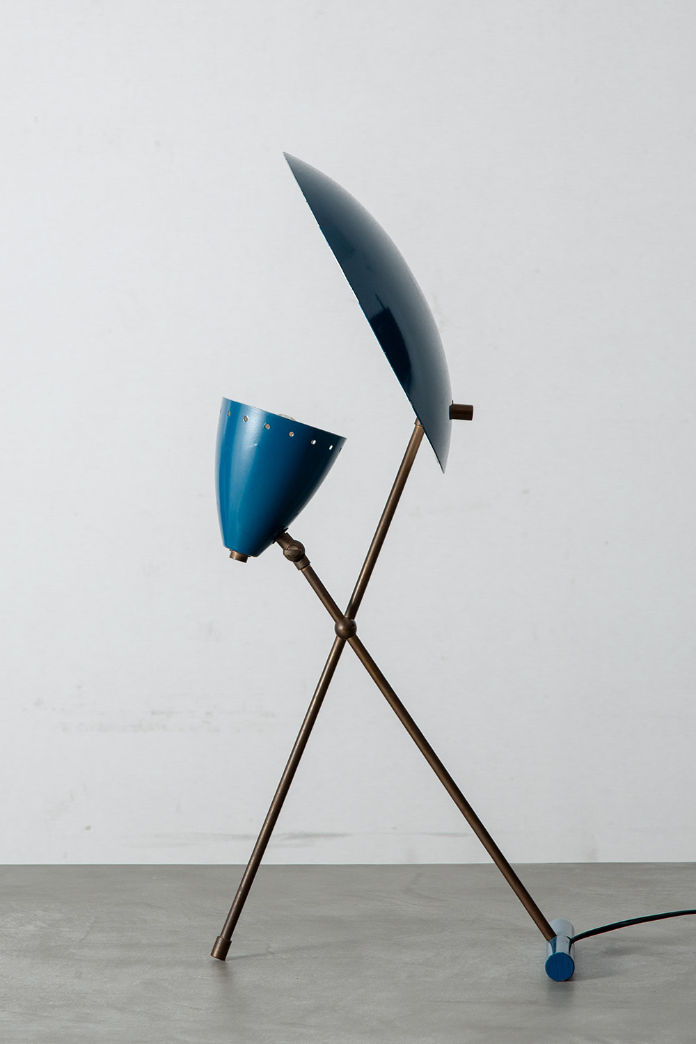 Table Lamp in Brass and Steel