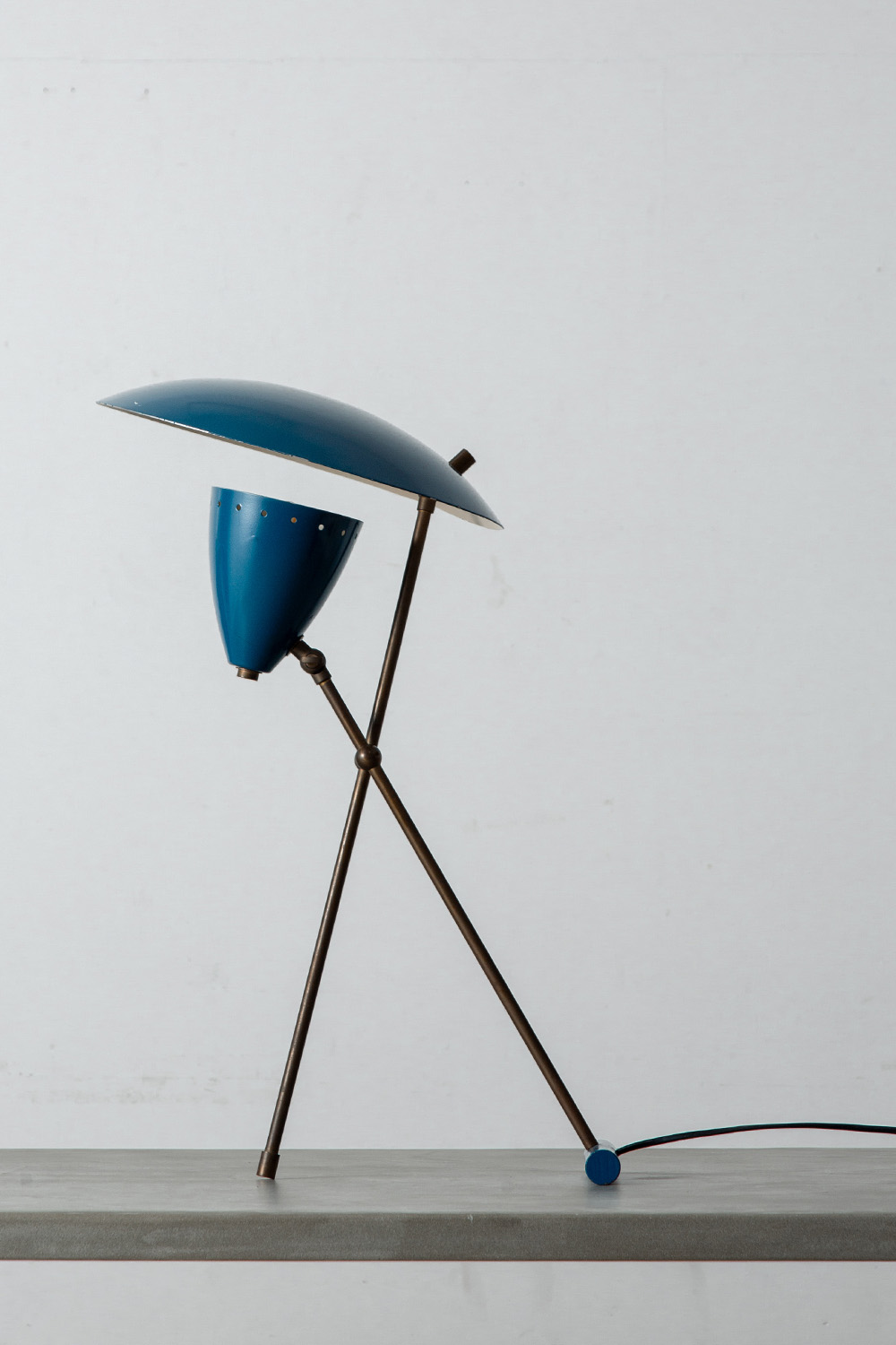 Table Lamp in Brass and Steel