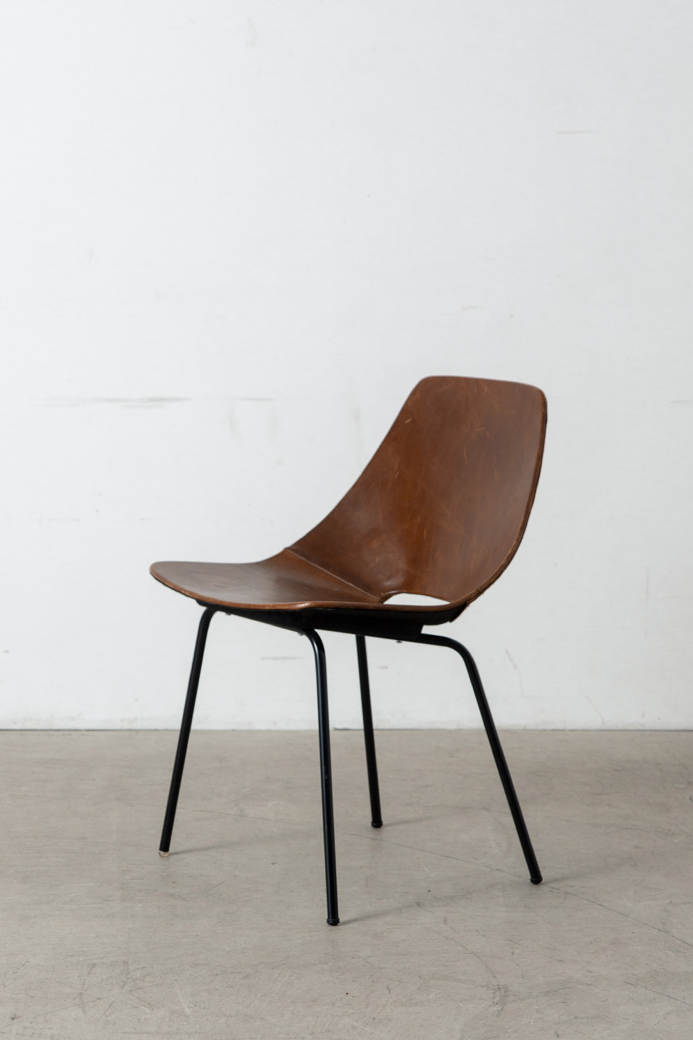 ‘Amsterdam’ Chair by Pierre Guariche for Stainer in Brown