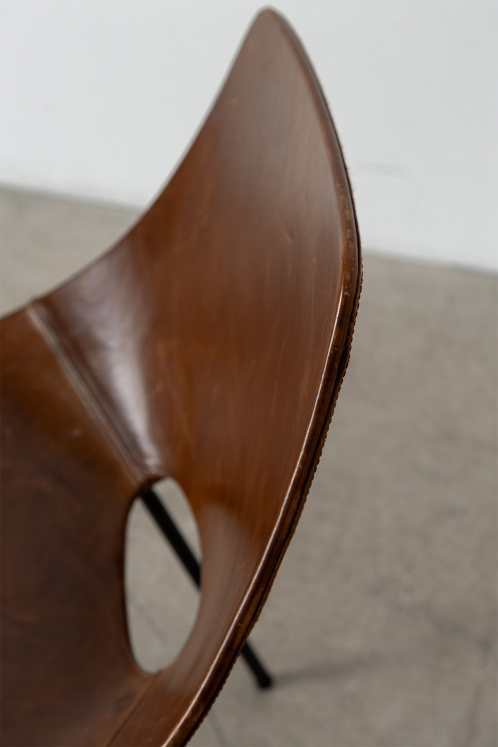 ‘Amsterdam’ Chair by Pierre Guariche for Stainer in Brown