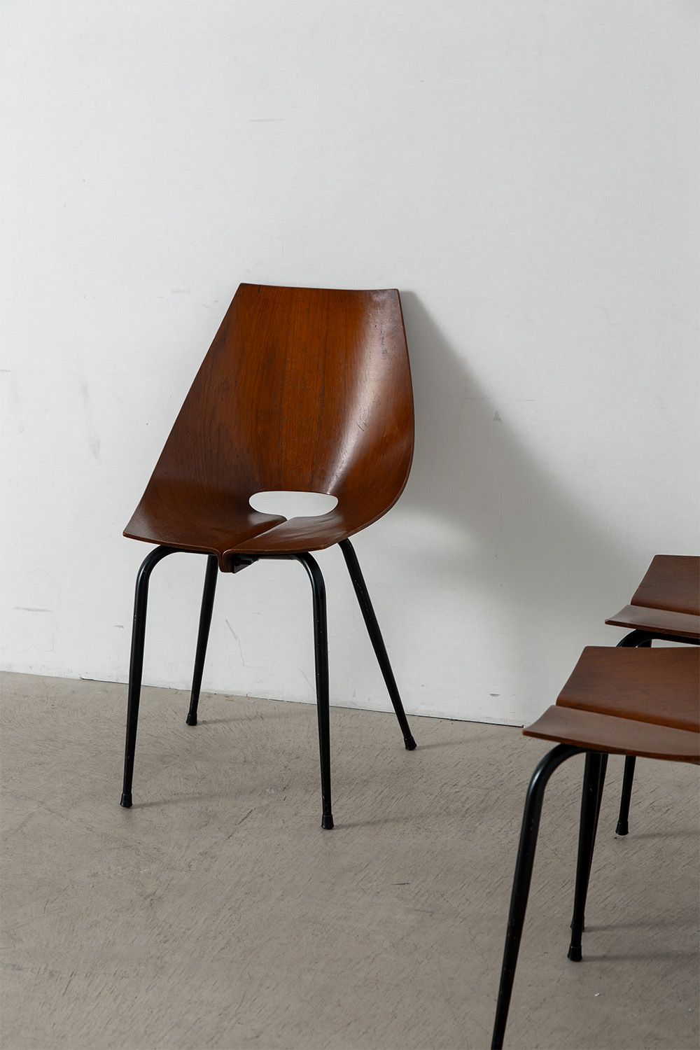 Dining Chair by Carlo Ratti for Compensati Curvi in Plywood and Steel
