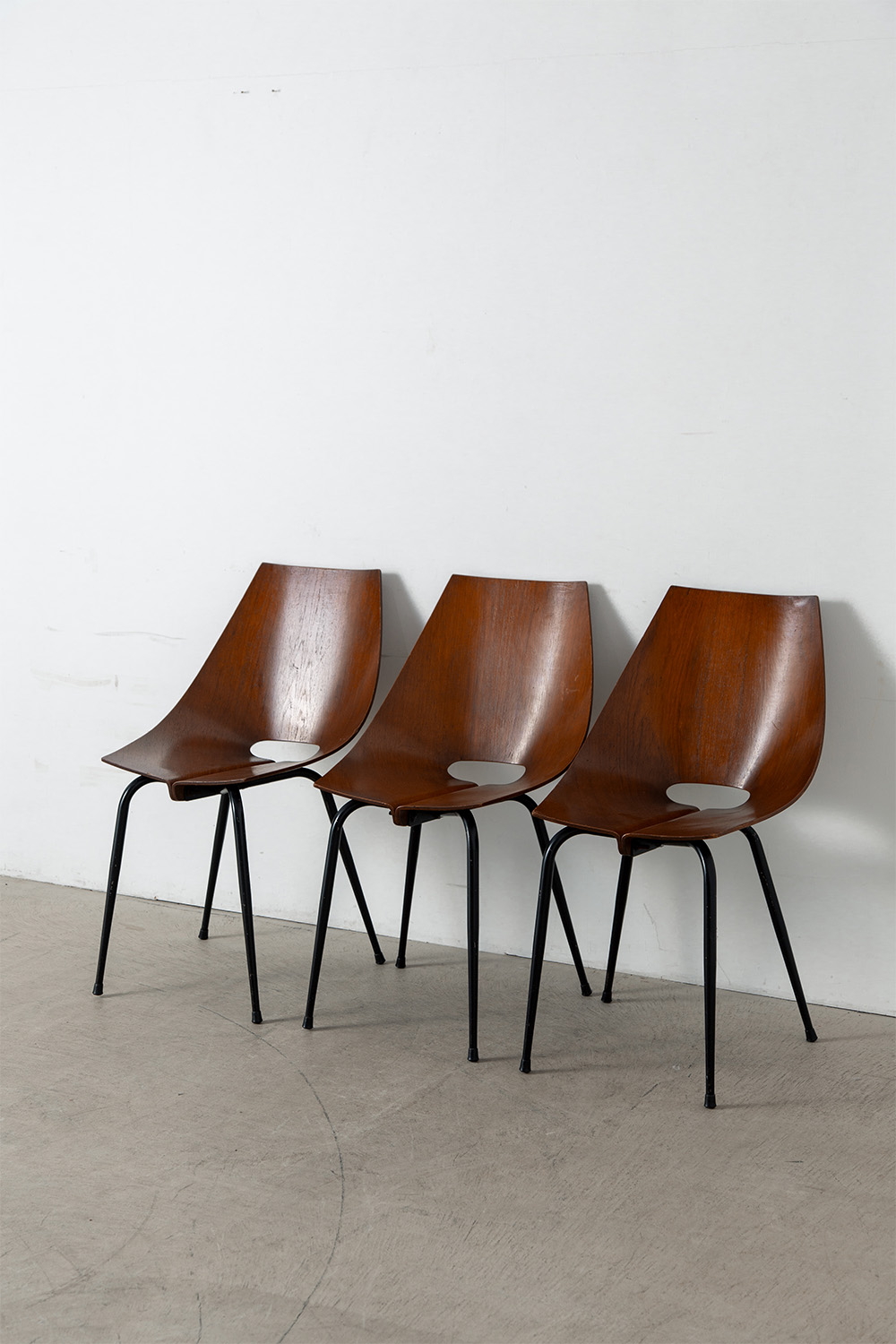 Dining Chair by Carlo Ratti for Compensati Curvi in Plywood and Steel