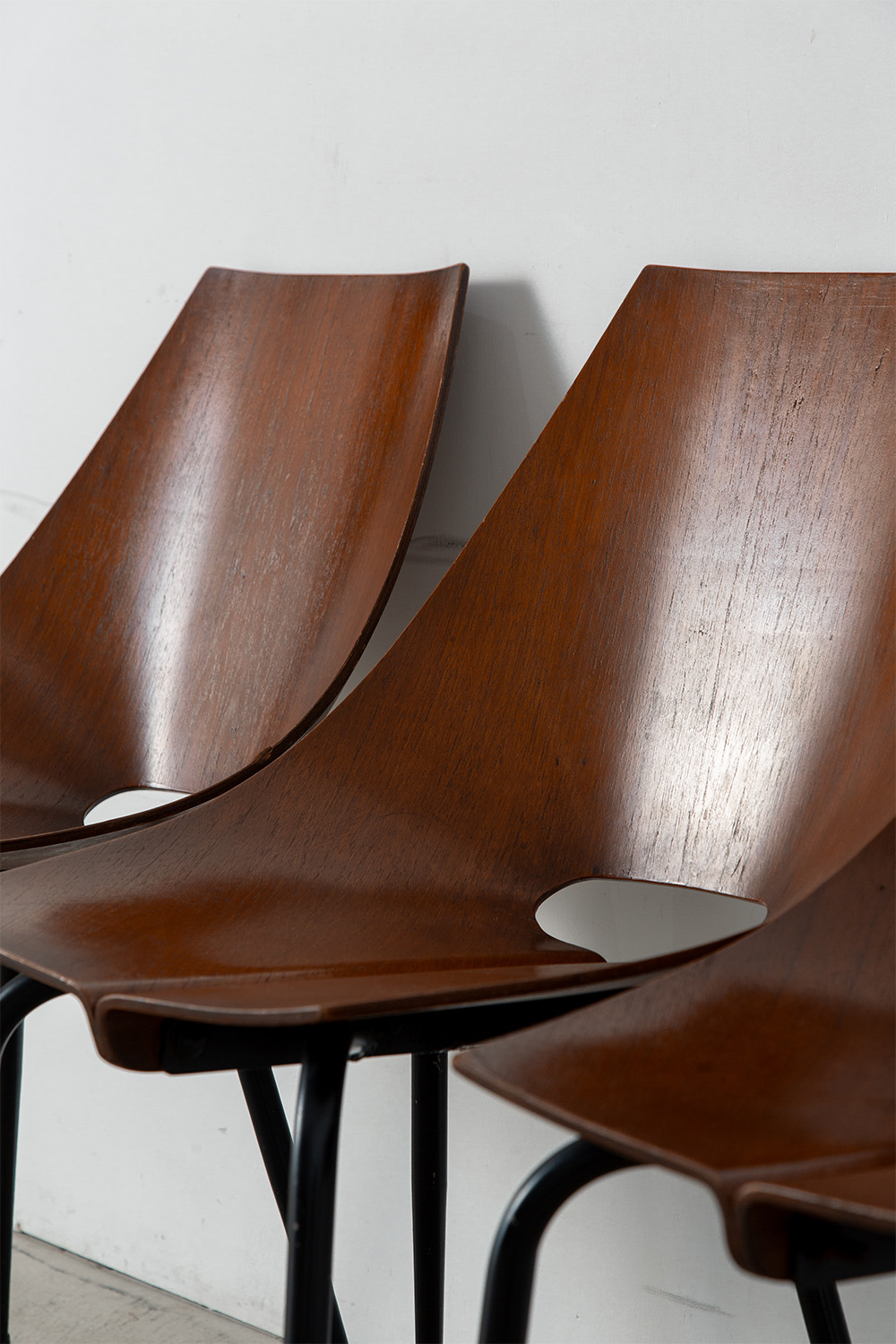 Dining Chair by Carlo Ratti for Compensati Curvi in Plywood and Steel