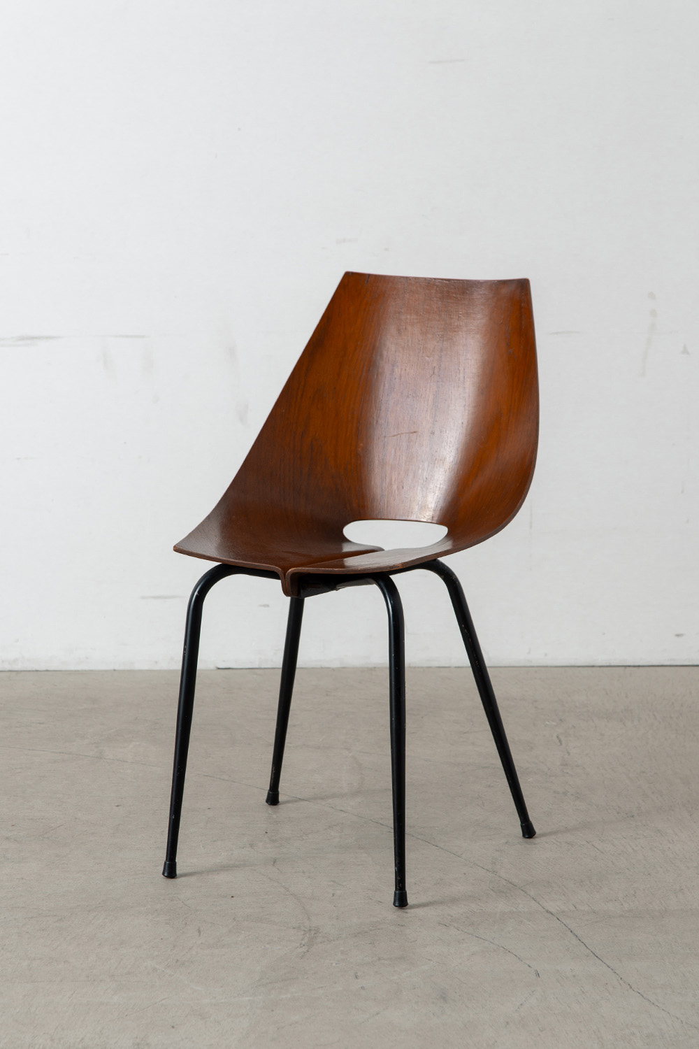 Dining Chair by Carlo Ratti for Compensati Curvi in Plywood and Steel