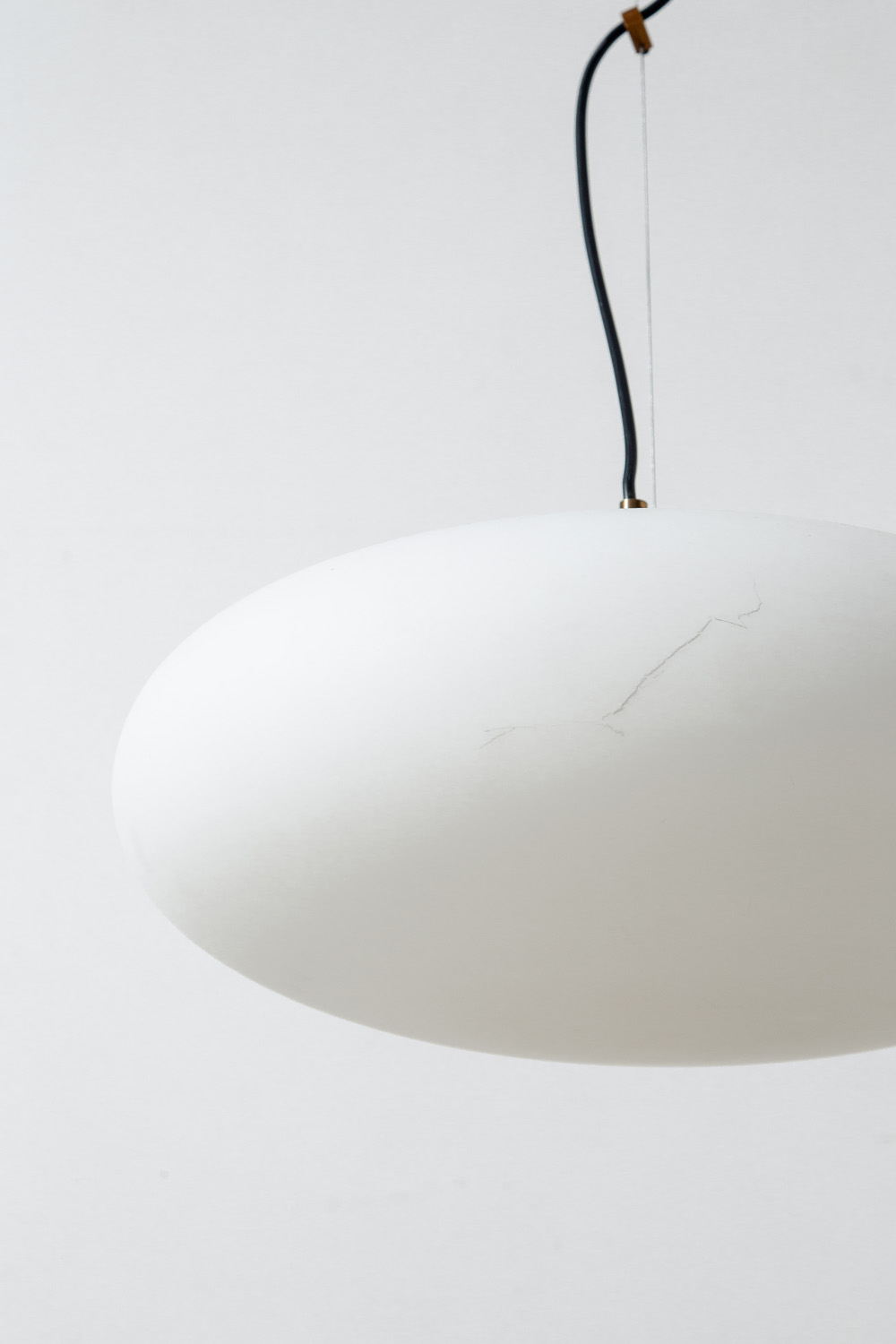 ‘1187’ Pendant Lamp by Gaetano Sciolari for Stilnovo in Glass , Steel and Brass