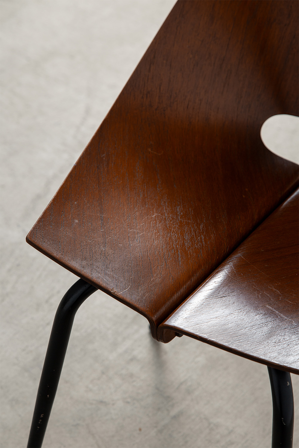 Dining Chair by Carlo Ratti for Compensati Curvi in Plywood and Steel