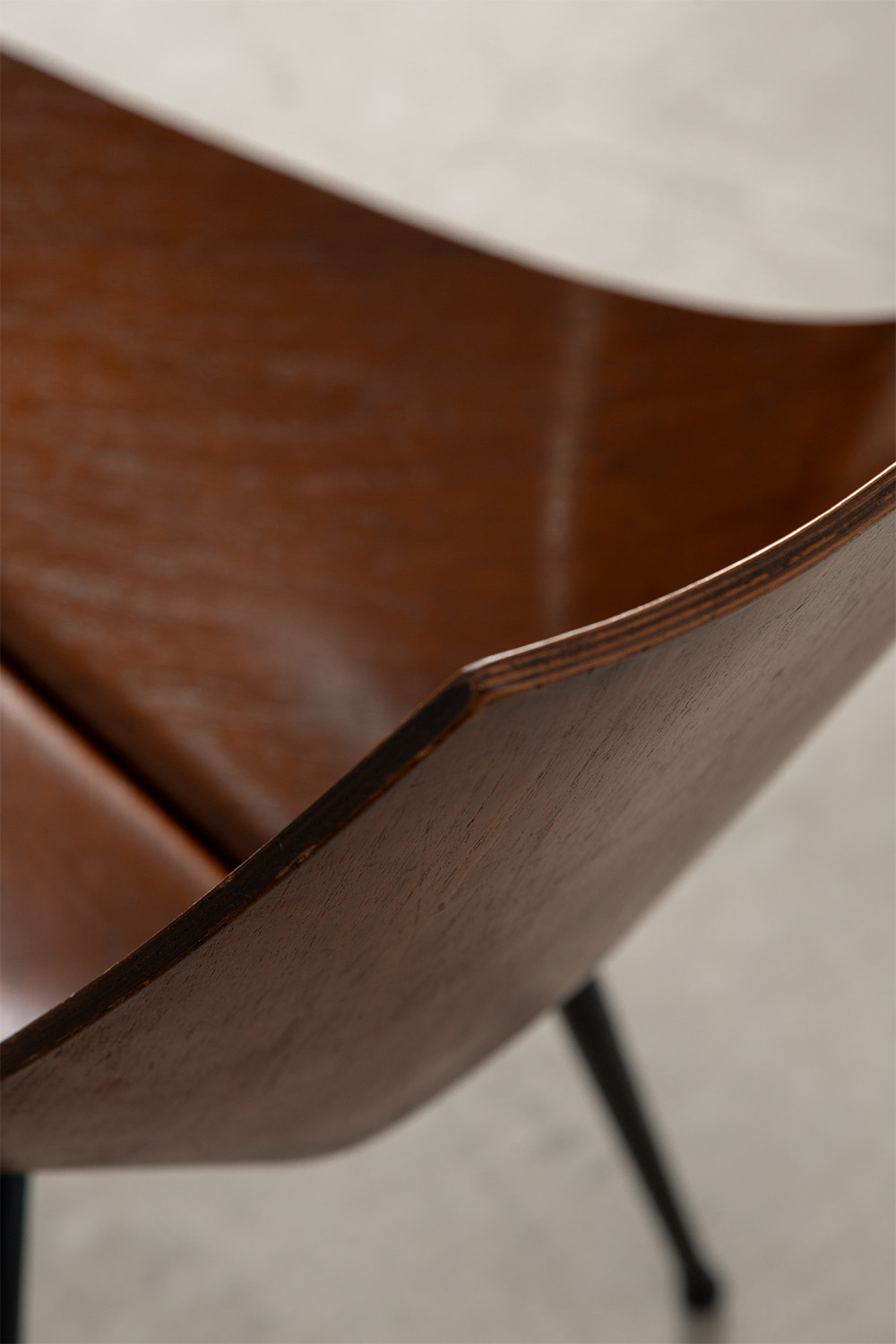 Dining Chair by Carlo Ratti for Compensati Curvi in Plywood and Steel