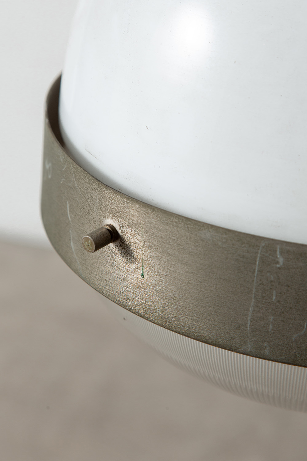 ‘Delta Grande’ Pendant Lamp by Sergio Mazza for Artemide in Glass and Brass