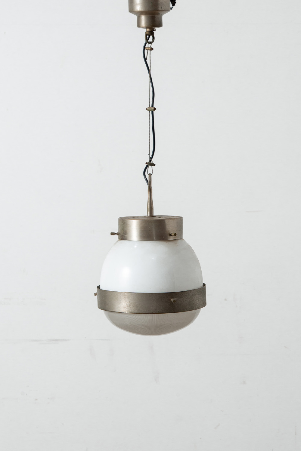 ‘Delta Grande’ Pendant Lamp by Sergio Mazza for Artemide in Glass and Brass