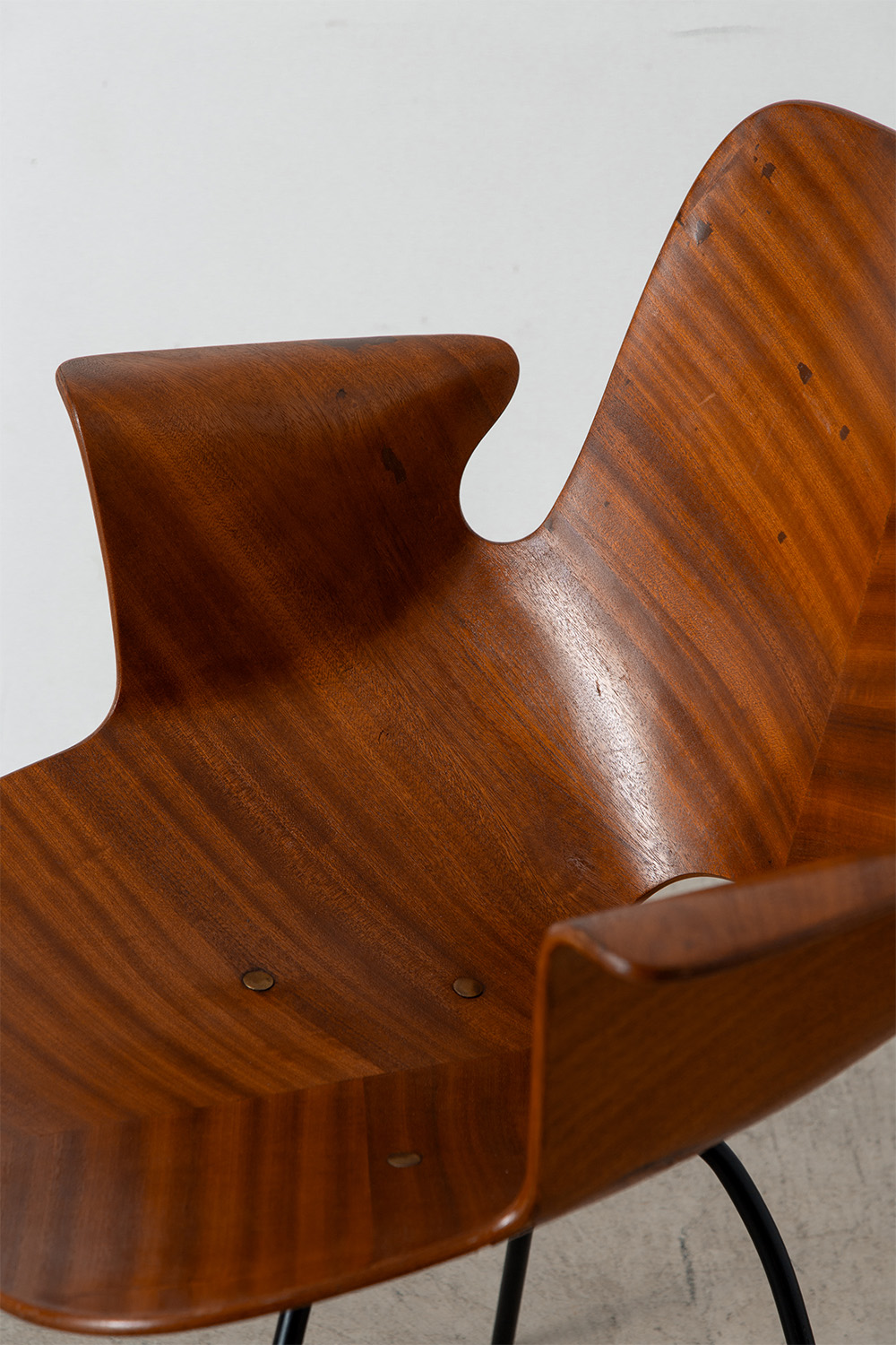 ‘Medea’ Armrest Chair by Vittorio Nobili for Tagliabue F.lli in Plywood and Steel