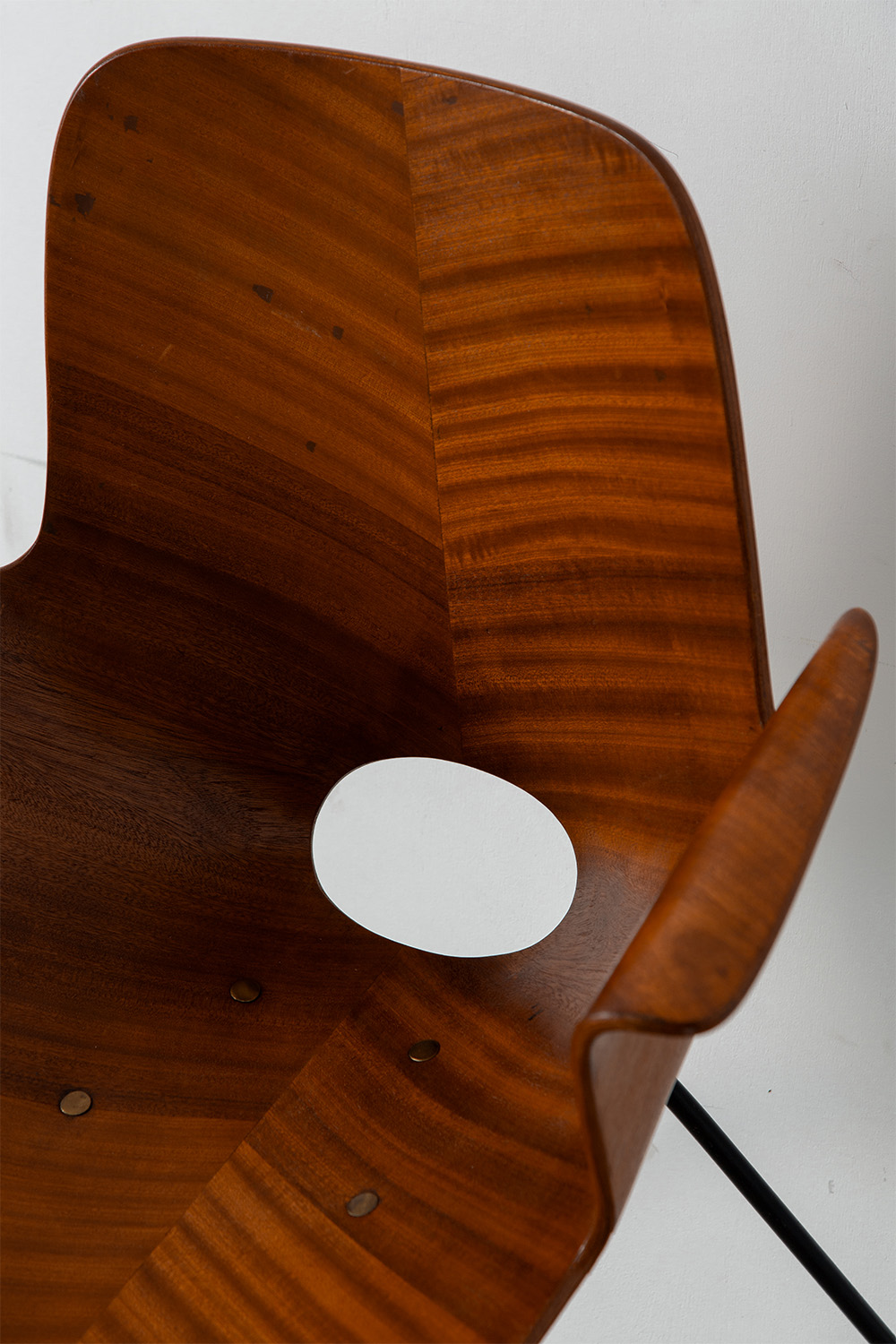 ‘Medea’ Armrest Chair by Vittorio Nobili for Tagliabue F.lli in Plywood and Steel